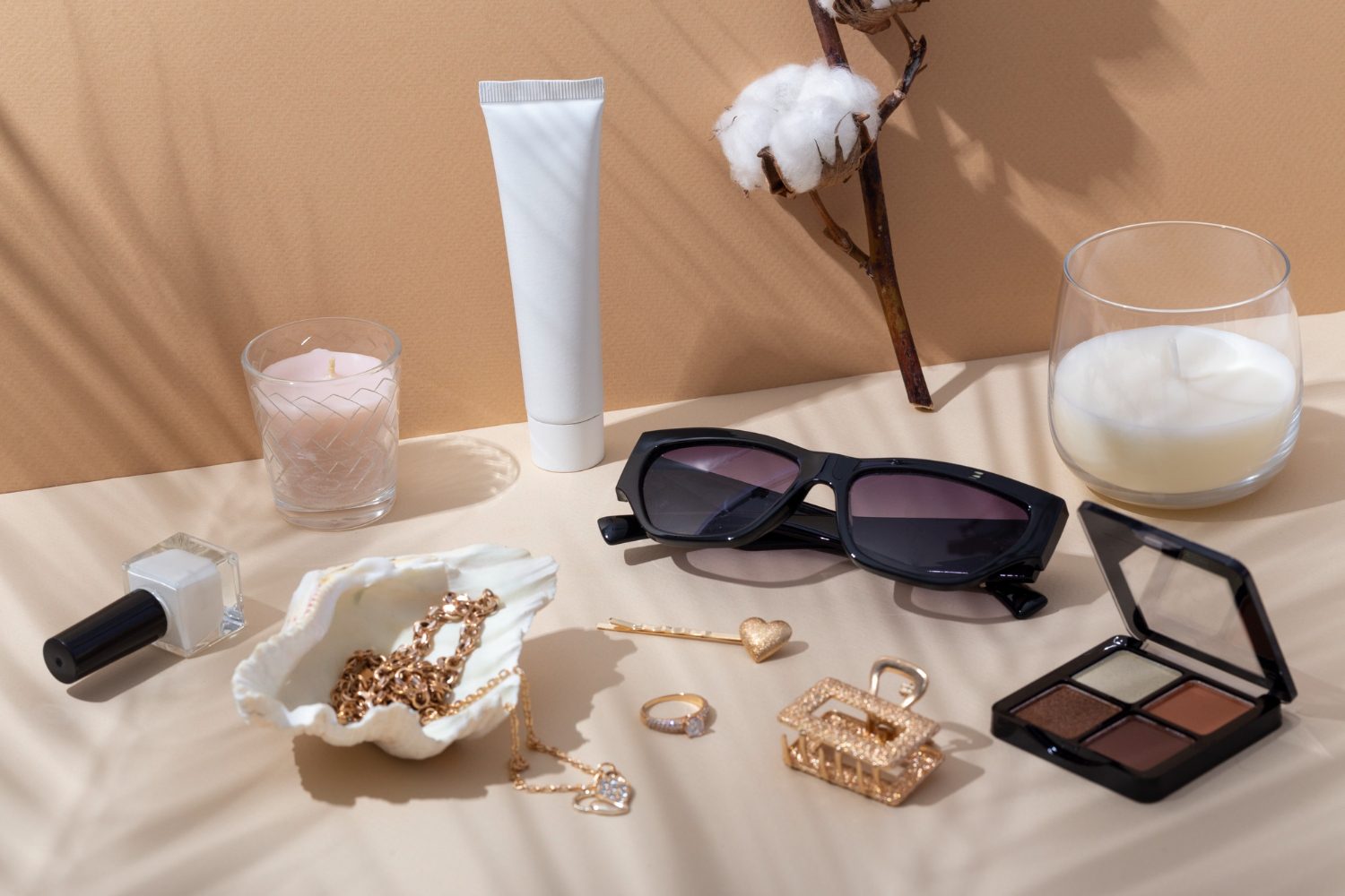 an eye-catching image of a beautifully arranged jewelry ad on Instagram to grab attention