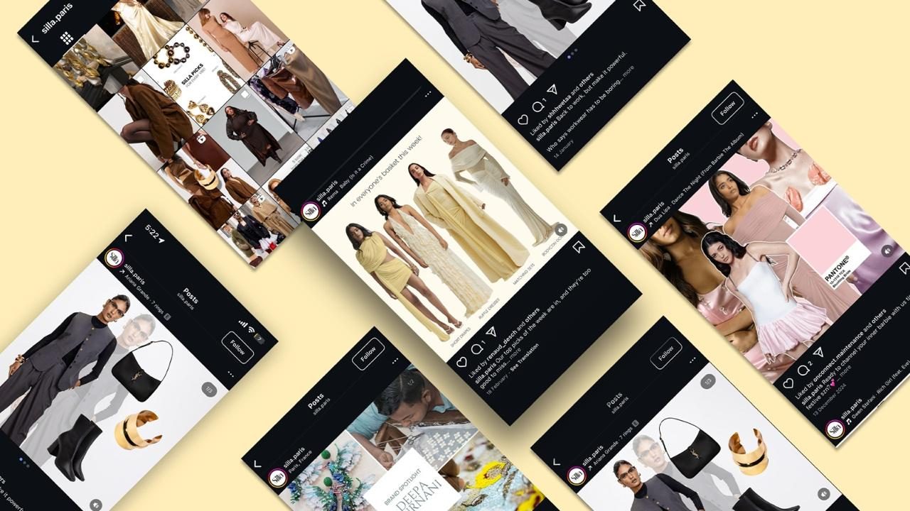Grille Instagram de Silla Paris présentant le style et l’univers de la marque.