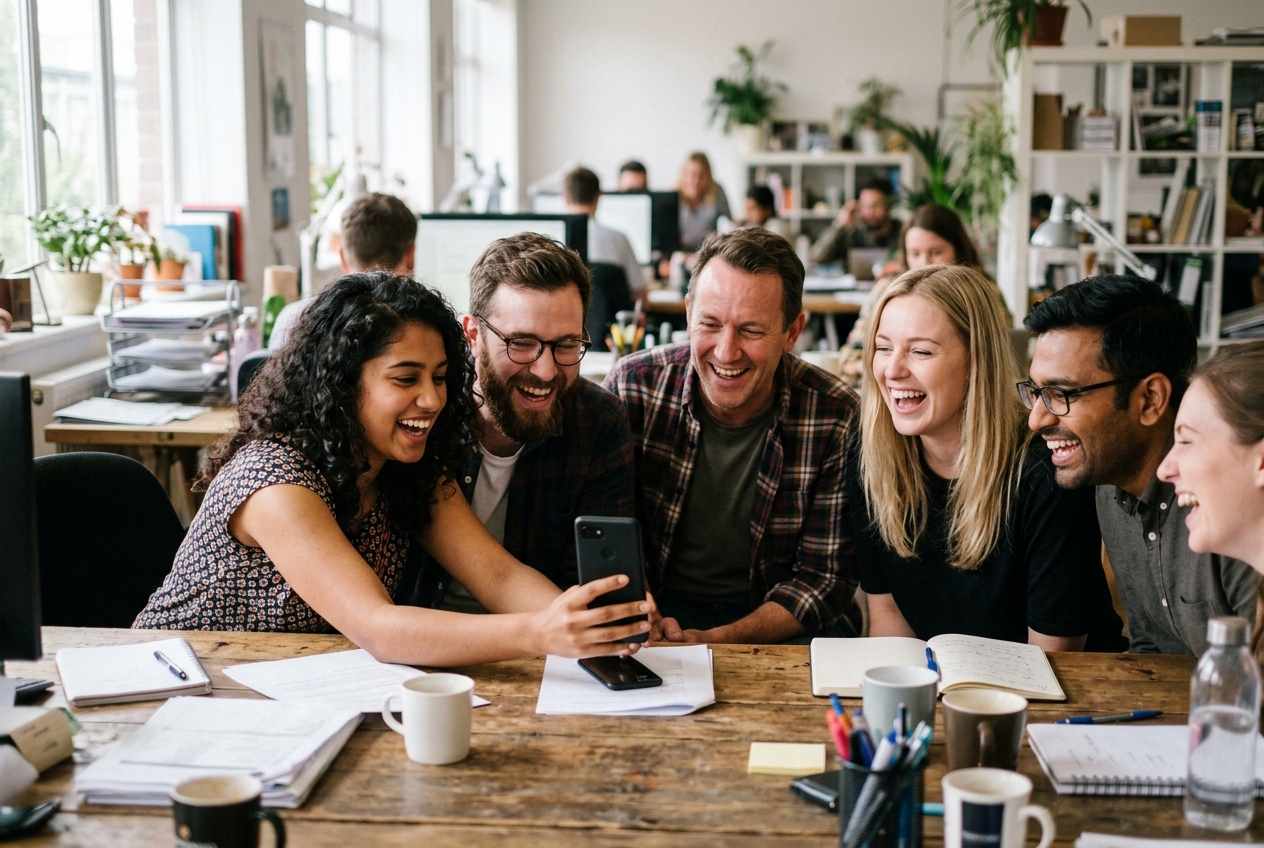 The MarketinCrew team building a campaign