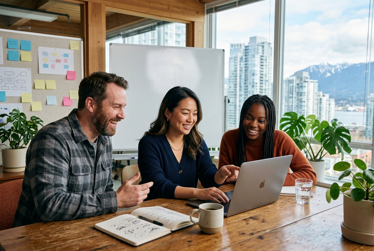 MarketinCrew team collaborating for Canadian brands