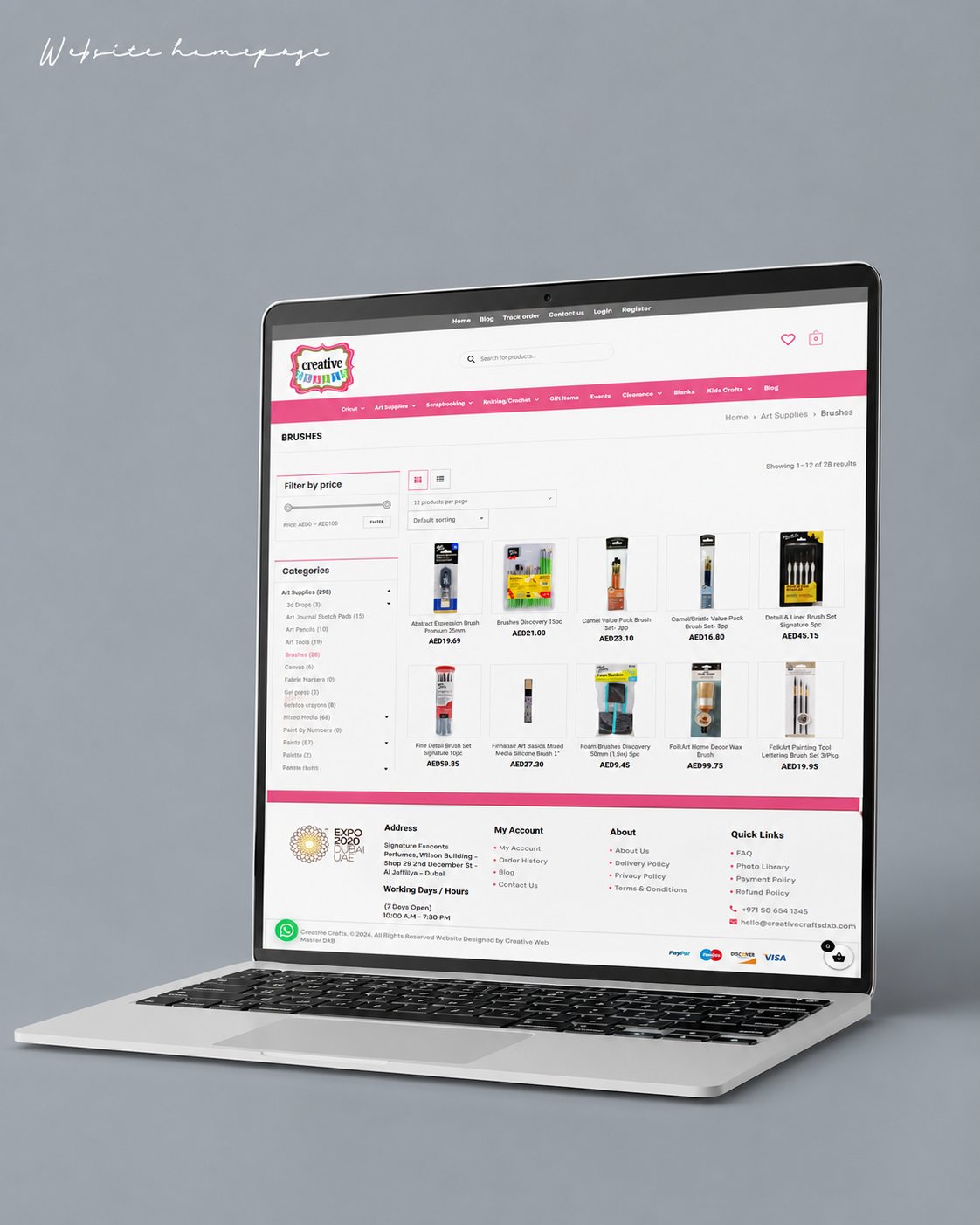 Website and store